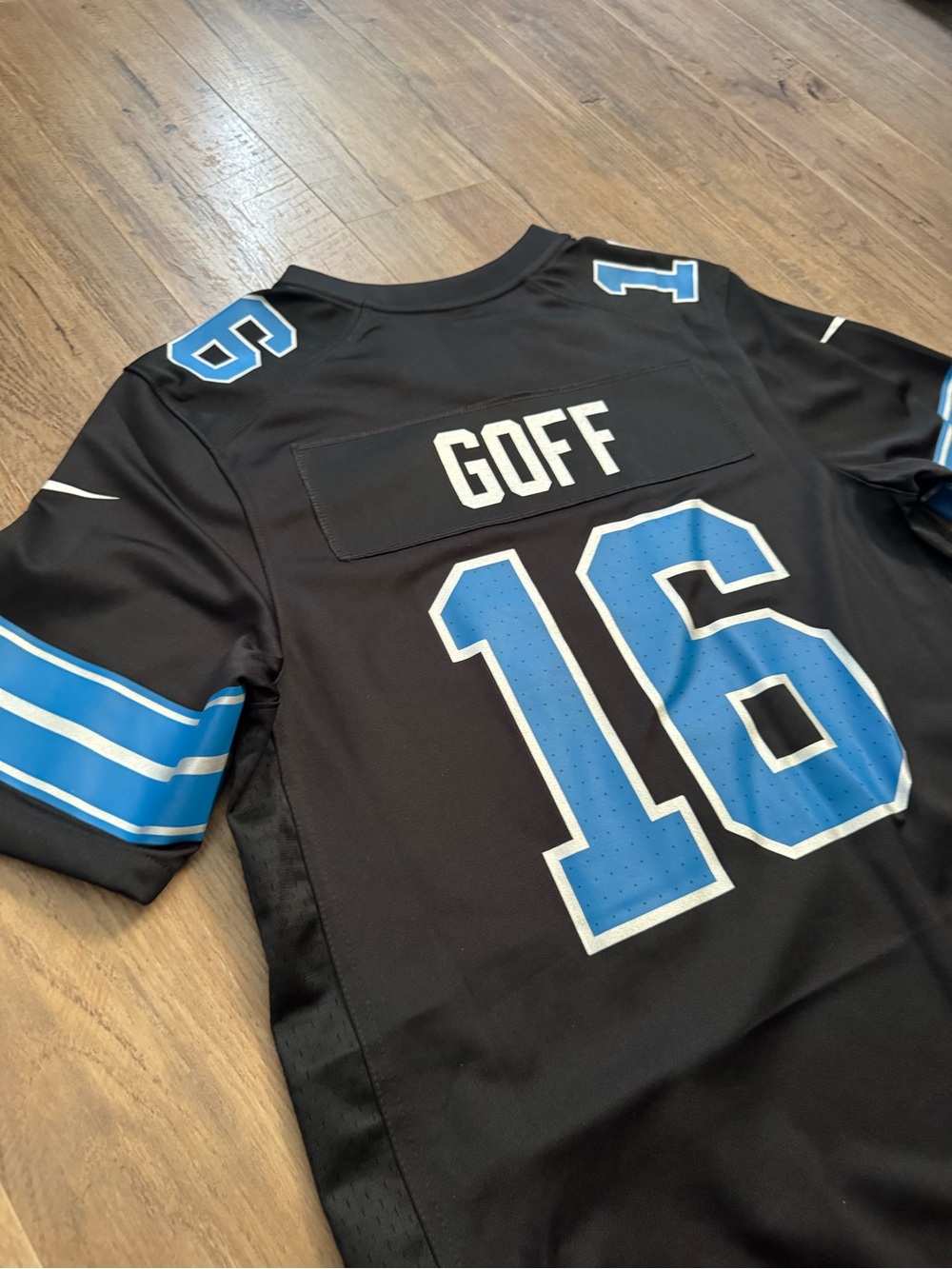 Nike Detroit Lions Jared Goff #16 Jersey Mens Medium Black Alternate Motor City